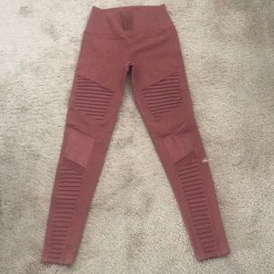 Alo Yoga Moto Leggings Size Medium EUC